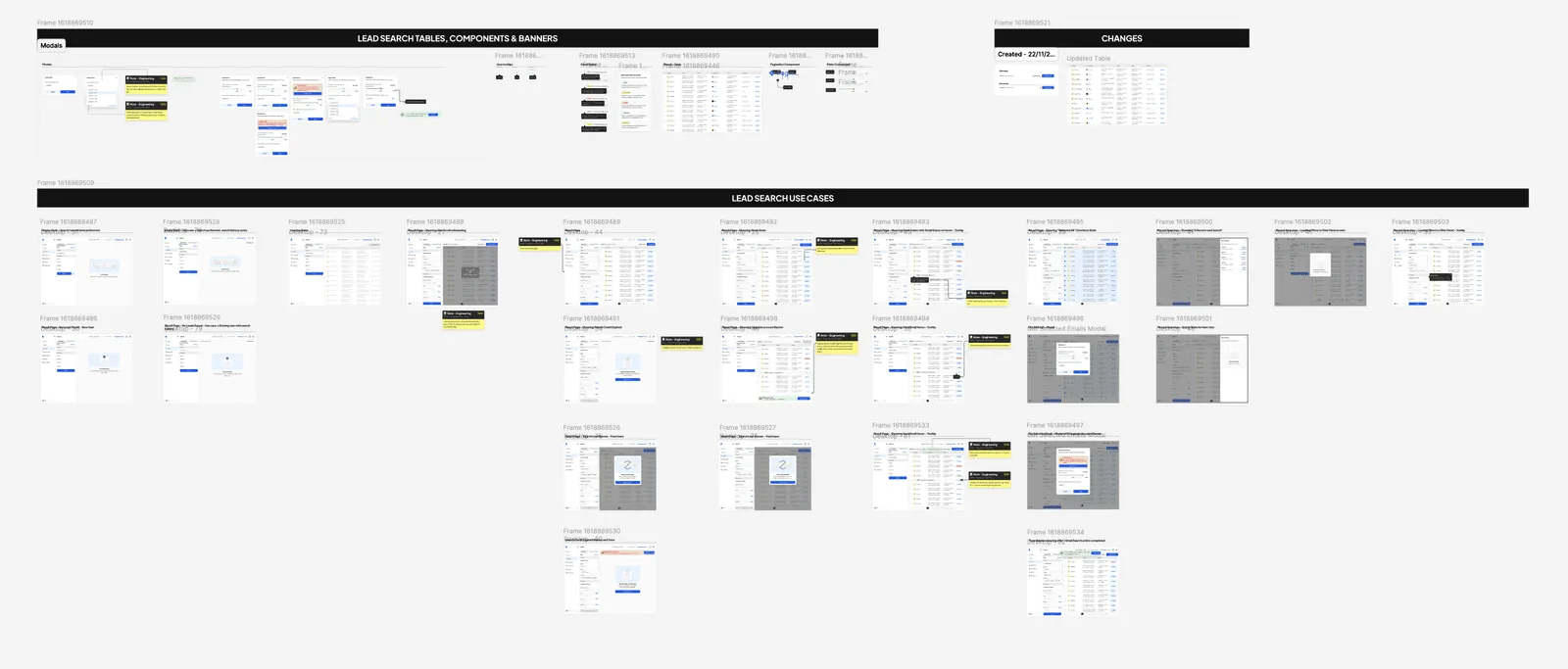 Lead Search Desktop Screens