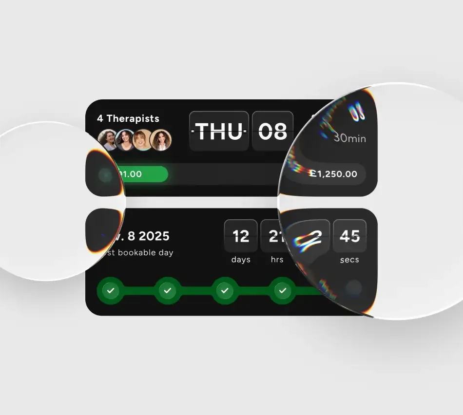 Glass countdown widget