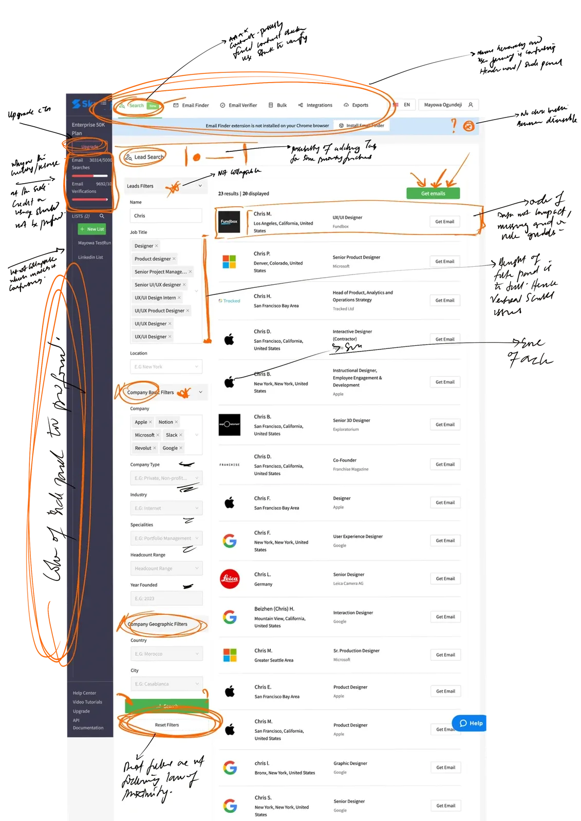 Old Lead Search Design