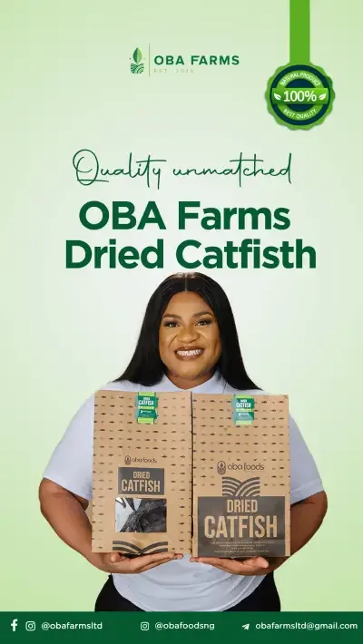 OBA Farms catfish ad