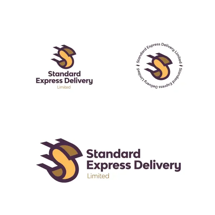 Standard Express Delivery logo set