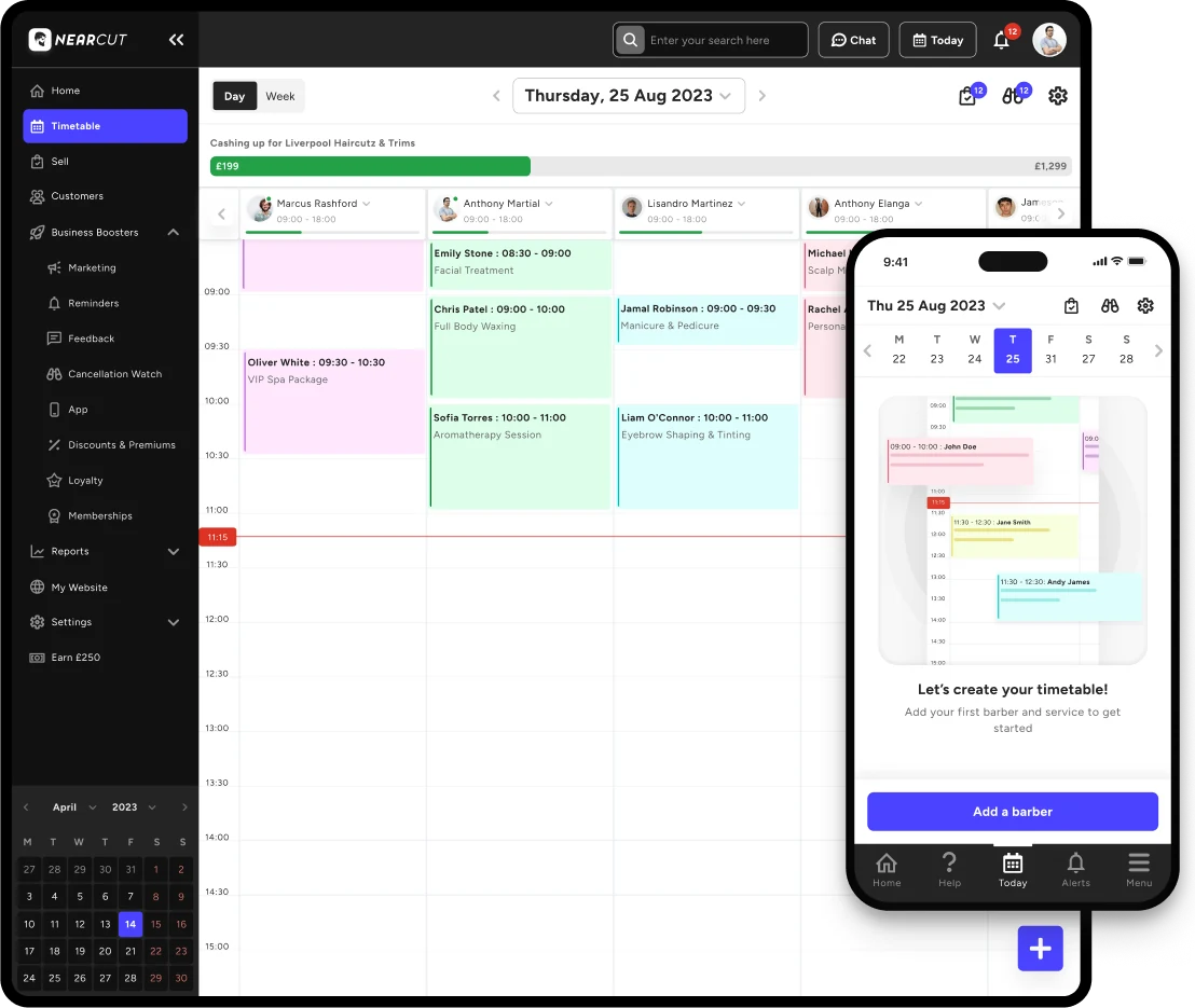 Optimising the Calendar Management Feature of BookinBeautiful & Nearcut's Booking Management System