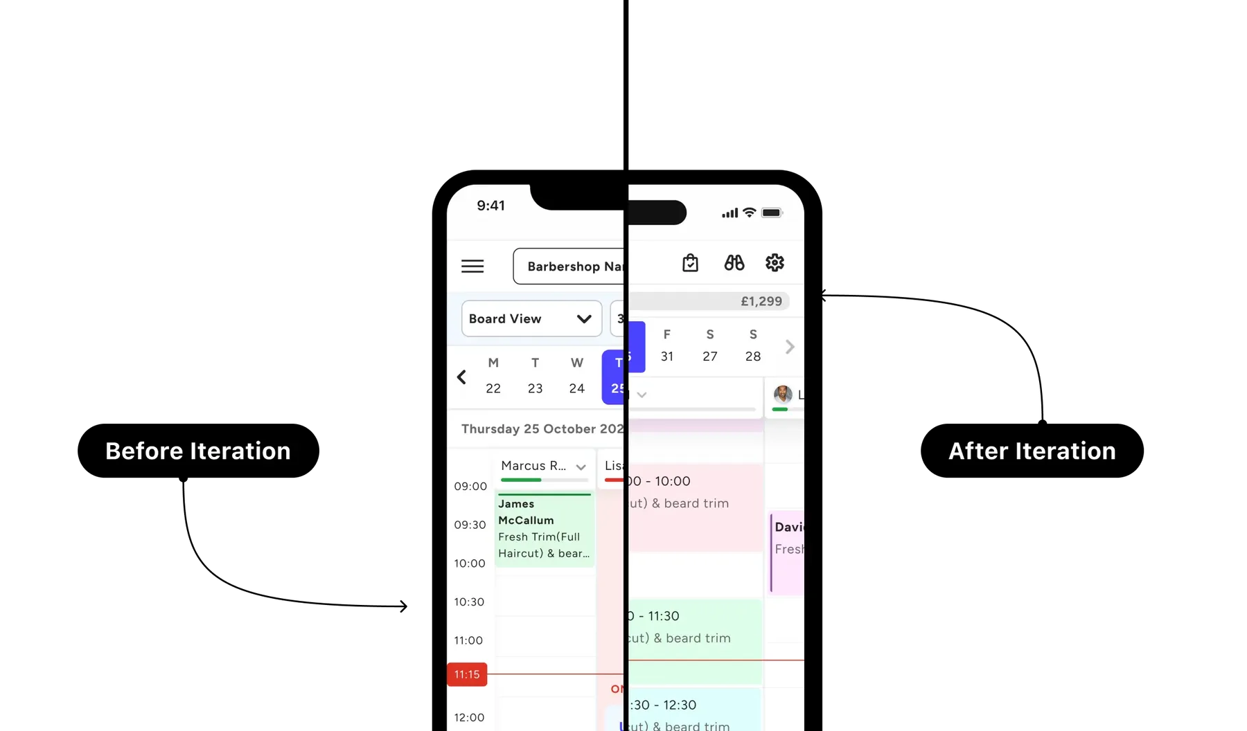 Before and After Iteration