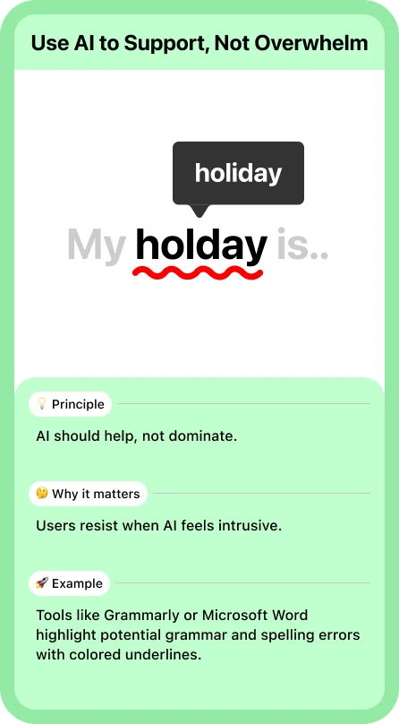 Use AI to Support, Not Overwhelm card