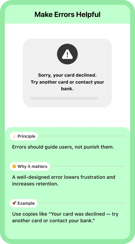 Make Errors Helpful card